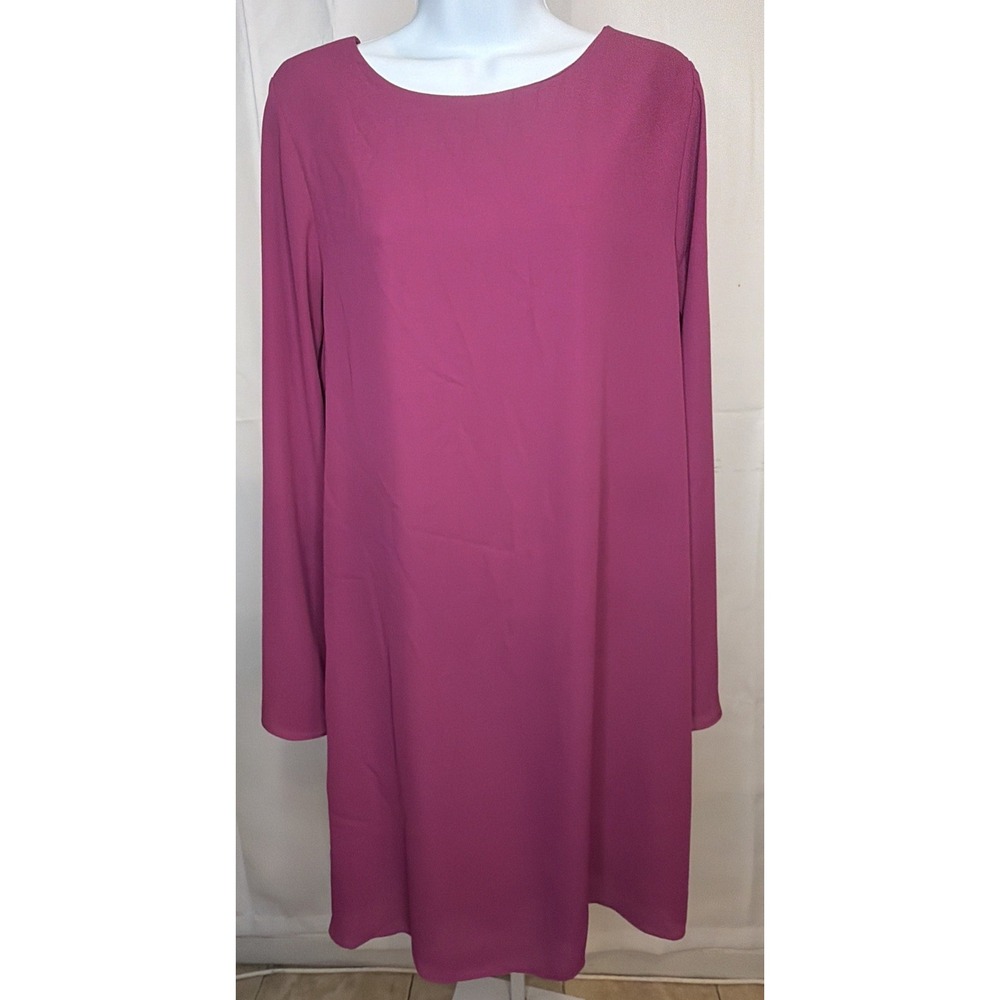 Pink Blush Womens Magenta Pink Bell Sleeve Shift Dress Size Small